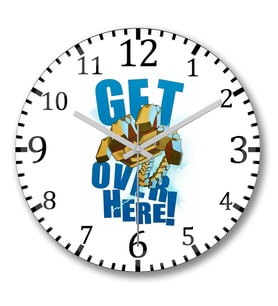 Get Over Here Duvar Saati Bombeli Gercek Cam