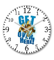 Get Over Here Duvar Saati Bombeli Gercek Cam