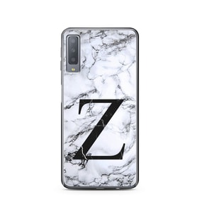 Samsung A7 (2017) Beyaz Mermer Harf Tasarımlı Telefon Kılıfı Z-Harfi 
