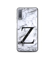 Samsung A7 (2017) Beyaz Mermer Harf Tasarımlı Telefon Kılıfı Z-Harfi 