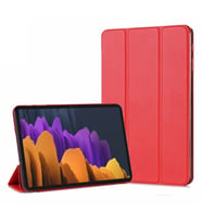 Microsonic Samsung Galaxy Tab S7 Plus T970 Kılıf Slim Translucent Back Smart Cover Kırmızı