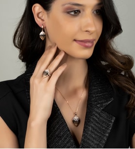 Gümüş Zirkon Taşlı Leopar Tasarım Abiye Günlük Set (Rose)