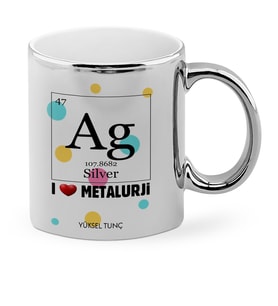 BK Gift Kişiye Özel Mesleki Metalurji Mühendisi Krom Kupa Bardak  1