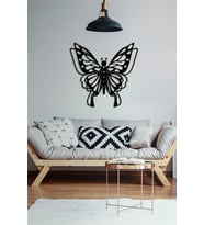 3D Görünümlü Ahşap Dekoratif Tablo - Kelebek 35X50