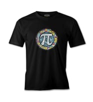 Matematik - Pi 5 Siyah Erkek Tshirt