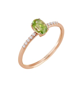Sirius Pırlanta ve Oval Peridot Taşlı Yüzük 0717R0261