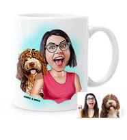 BK Gift Kişiye Özel Evcil Dostum Karikatür Beyaz Kupa Bardak  1