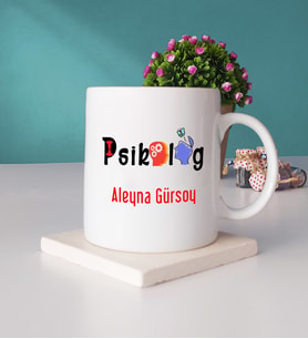 Psikolog Kupa Bardak ve Taş Bardak Altlığı Seti