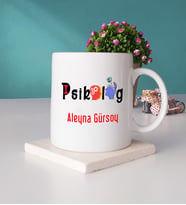 Psikolog Kupa Bardak ve Taş Bardak Altlığı Seti