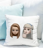 Emoji Kız Arkadaş Stiker Yastığı