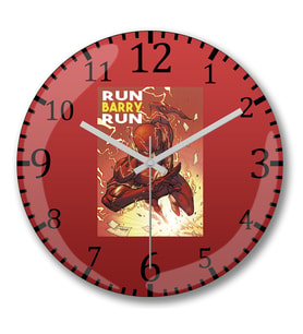 The Flash Run Duvar Saati Bombeli Gercek Cam