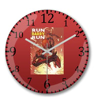 The Flash Run Duvar Saati Bombeli Gercek Cam