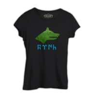 Türk Kurt 2 Siyah Bayan Tshirt