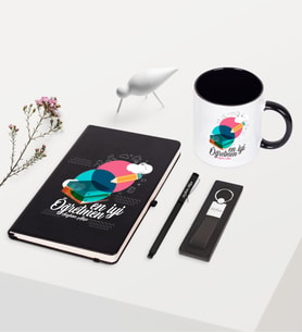 BK Gift Kişiye Özel En İyi Öğretmen Temalı Siyah Defter Kalem Anahtarlık Kupa Seti - 3