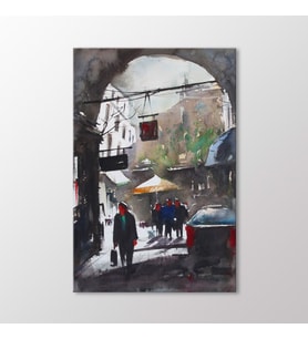 Arty Tablo Suluboya Çarşı Tablo (Karışık)