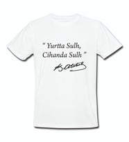 Yurtta Sulh Cihanda Sulh Baskılı Tasarım Tişört  Unisex