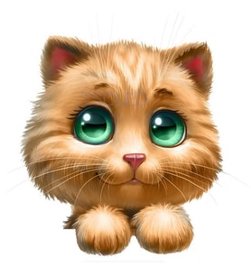 Karikatür güzel yavru kedi araba Sticker