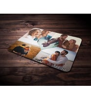 Kişiye Özel Beş Fotoğraf & İsim Temalı Mouse Pad (Renksiz)
