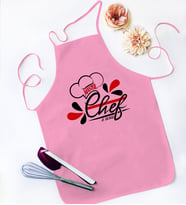 BK Gift Kişiye Özel Chef Pembe Mutfak Önlüğü  4