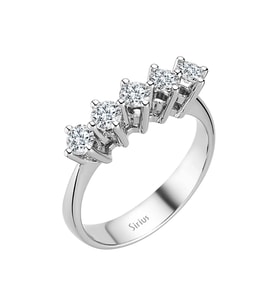 Sirius G Renk 0,83 Karat Pırlanta 5 Taş Yüzük 0704R0221