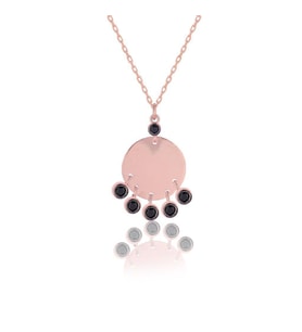 Söğütlü Silver Kleopatra onix taşlı kolye