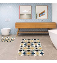 Banyo Halısı Ikili Klozet Takımı Kaymaz Tabanlı Banyo Paspas Takımı
