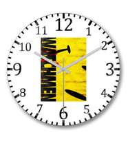 Watchmen Boton Duvar Saati Bombeli Gercek Cam