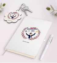 BK Gift Kişiye Özel İcra Müdürü Beyaz Defter Kalem Ve Anahtarlık Hediye Seti (Model 1)
