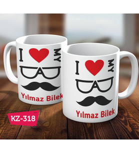 I Love My Dad İsimli Kişiye Özel babalar Günü için Hediyelik  Kupa Bardak