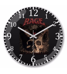 Rage Band Rage The Devil  Duvar Saati Bombeli Gercek Cam