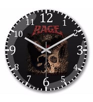 Rage Band Rage The Devil  Duvar Saati Bombeli Gercek Cam