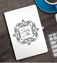 BK Gift Kişiye Özel İsimli Beyaz Defter - 1