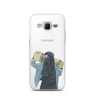 Kaykay Kız Tasarım Süper Şeffaf Silikon Telefon Kılıfı Samsung Core Prime