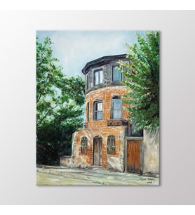 Arty Tablo Taş Ev Tablo (Karışık)
