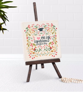 BK Gift Kişiye Özel En İyi Öğretmen Şovaleli Doğal Taş-15 (Beyaz)