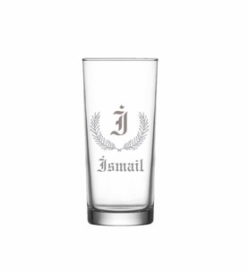 Kişiye Özel İ Baş Harfli ve İsimli Tekli Rakı Bardağı  Model 26