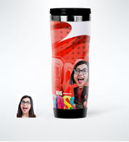 BK Gift Kişiye Özel Bayan Big Boss Karikatürlü Çelik Termos Bardak  1