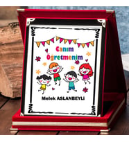Öğretmenler Günü Hediyesi Plaket Büyük Boy (Kırmızı)