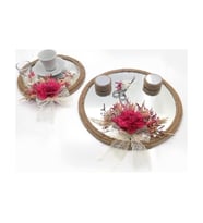 Lora Davet Damat Fincanı ve Söz Nişan Tepsisi Takım (1 Adet) Fushia - 54458