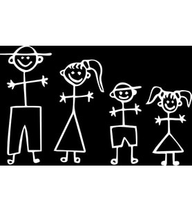 Aile Araba Arka Cam oto Sticker Yapıştırması