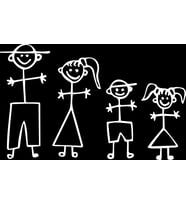 Aile Araba Arka Cam oto Sticker Yapıştırması