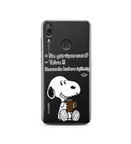 Snoopy Tasarımlı Süper Şeffaf Silikon Telefon Kılıfı Huawei Y7 2019