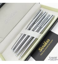 Scrikss 78M 4'lü Set Krom  Dolma Kalem + Roller Kalem + Tükenmez Kalem + Versatil Kalem Seti  Scrikss 53C  İsme Özel Kalem  Hediye Kalem