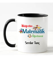 İlköğretim Matematik Öğretmeni Kupa Bardağı Siyah