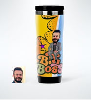 BK Gift Kişiye Özel Bay Big Boss Karikatürlü Çelik Termos Bardak  4
