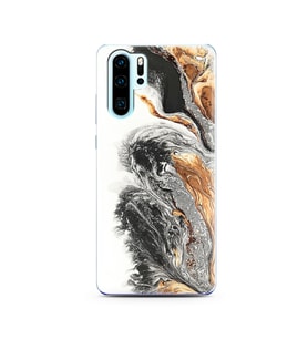 Mermer Tasarımlı Süper Şeffaf Silikon Telefon Kılıfı Huawei P30 Pro 