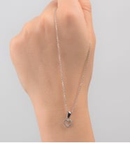 Mode Silver Mini kalp gümüş kolye