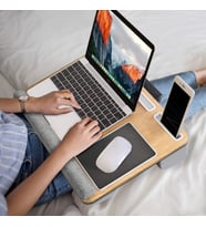 Portatif Laptop Sehpası Tablet Bölmeli Yastıklı Notebook Masası