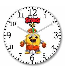 Brawl Stars  Mecha Spike  Duvar Saati Bombeli Gercek Cam