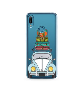 Tatil Araba Tasarımlı Süper Şeffaf Silikon Telefon Kılıfı Huawei Y6 Prime (2019)